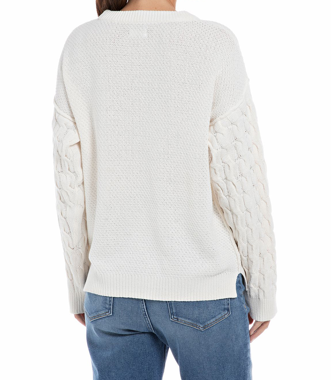 コットンプルオーバーニット 詳細画像 ホワイト 2